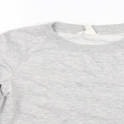 H&M Girls Grey Striped  Pullover Sweatshirt Size 13-14 Years