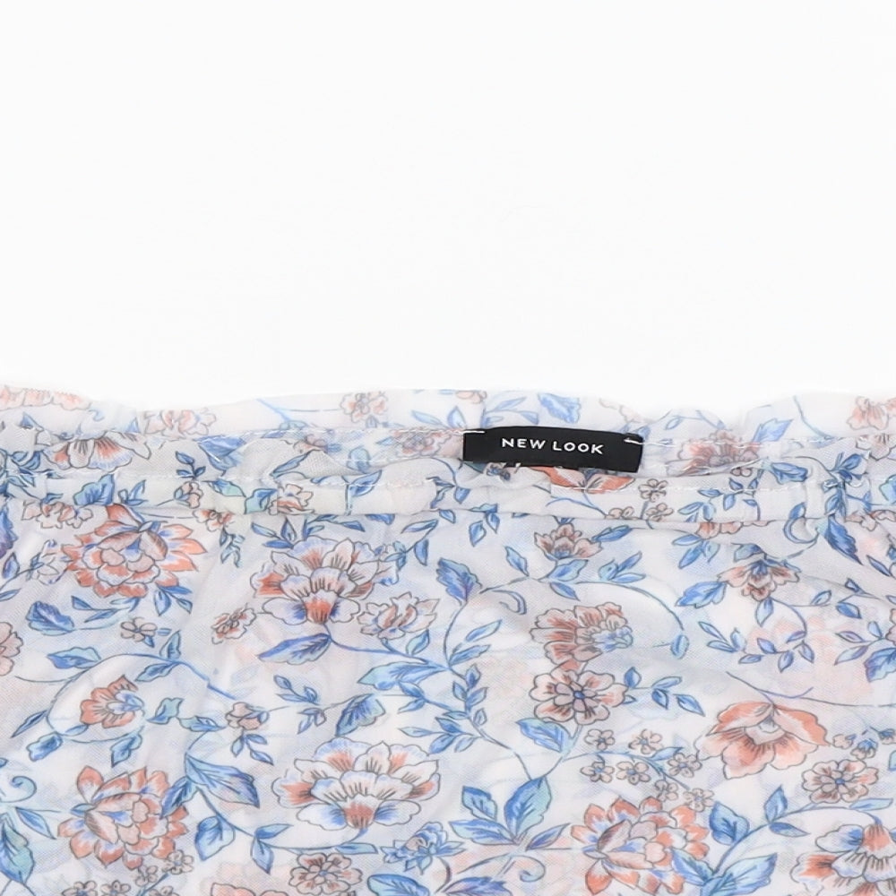 Womens UK Size 12 New Look White Basic Blouse