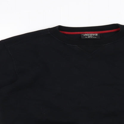 Active Mens Black   Pullover Jumper Size S
