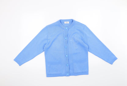 Care Womens Blue   Cardigan Jumper Size S