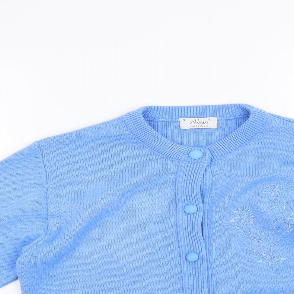 Care Womens Blue   Cardigan Jumper Size S