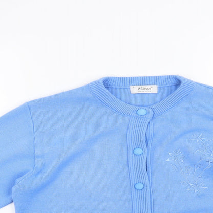 Care Womens Blue   Cardigan Jumper Size S