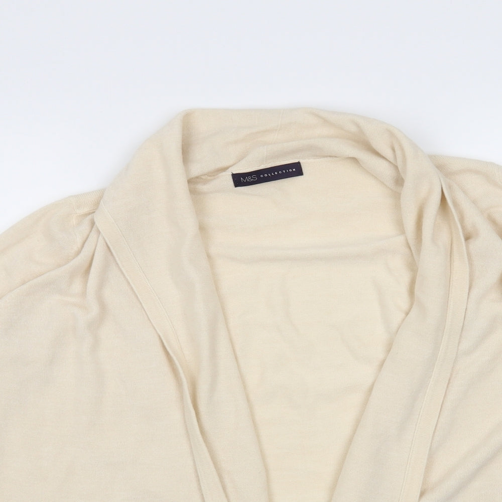 M&S Womens Beige   Cardigan Jumper Size M