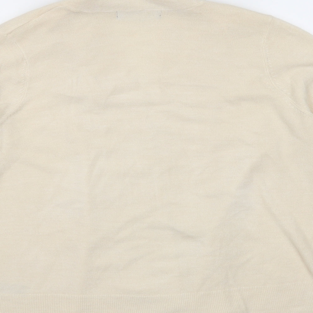 M&S Womens Beige   Cardigan Jumper Size M