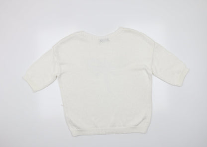 Moda Womens White   Pullover Jumper Size 18