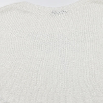 Moda Womens White   Pullover Jumper Size 18