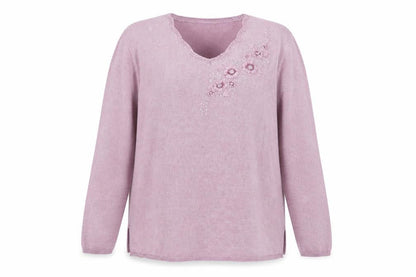 Woman Womens Purple   Pullover Jumper Size 14