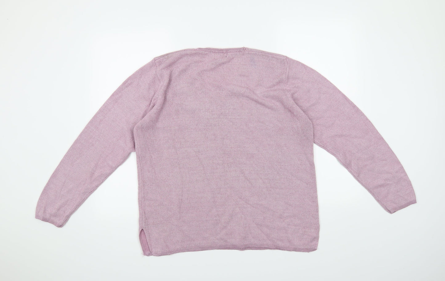 Woman Womens Purple   Pullover Jumper Size 14