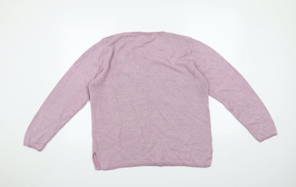 Woman Womens Purple   Pullover Jumper Size 14