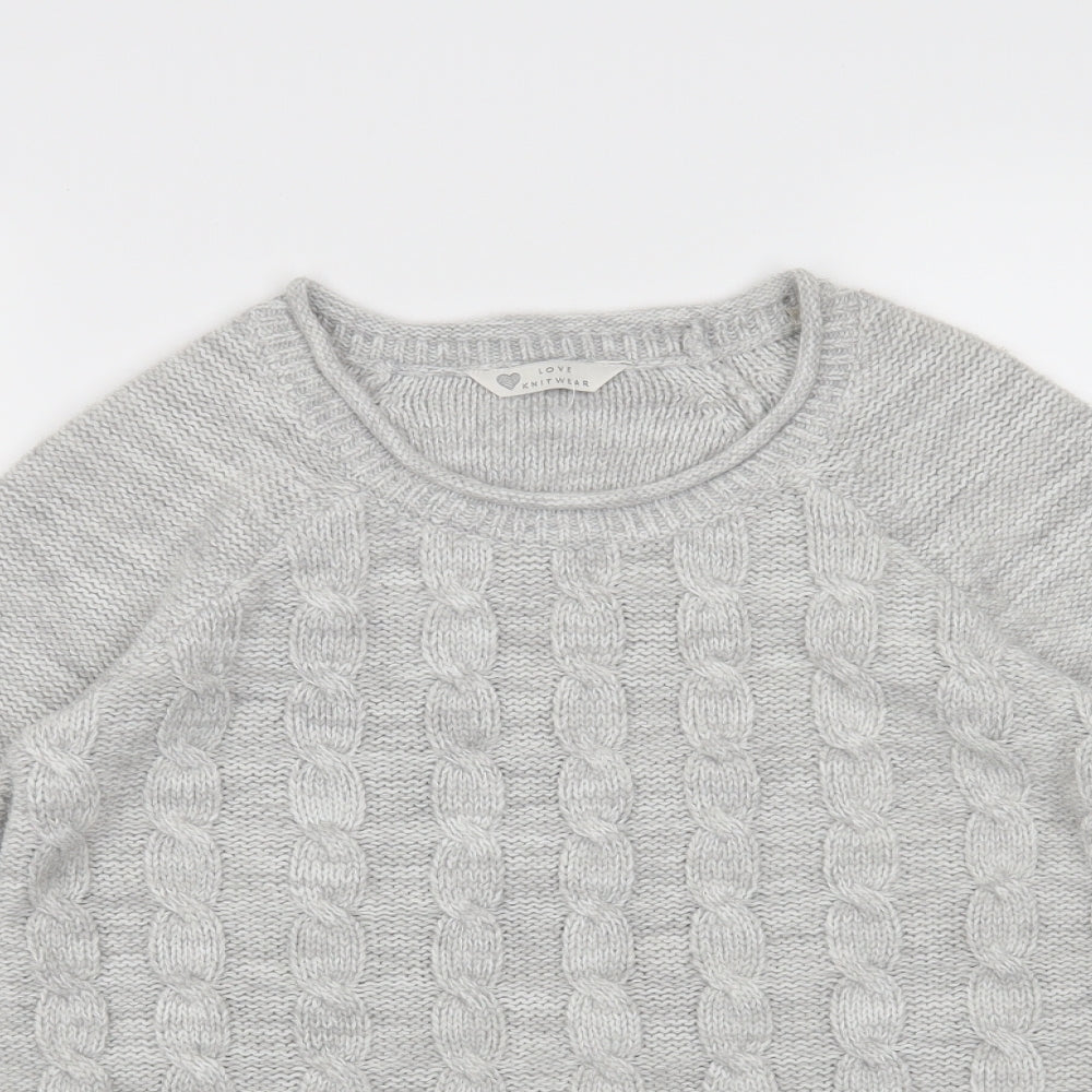 love knitwear Womens Grey   Pullover Jumper Size S