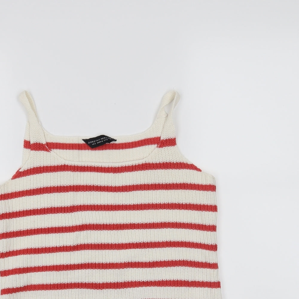 Womens UK Size 10 Dorothy Perkins Red Basic Tank