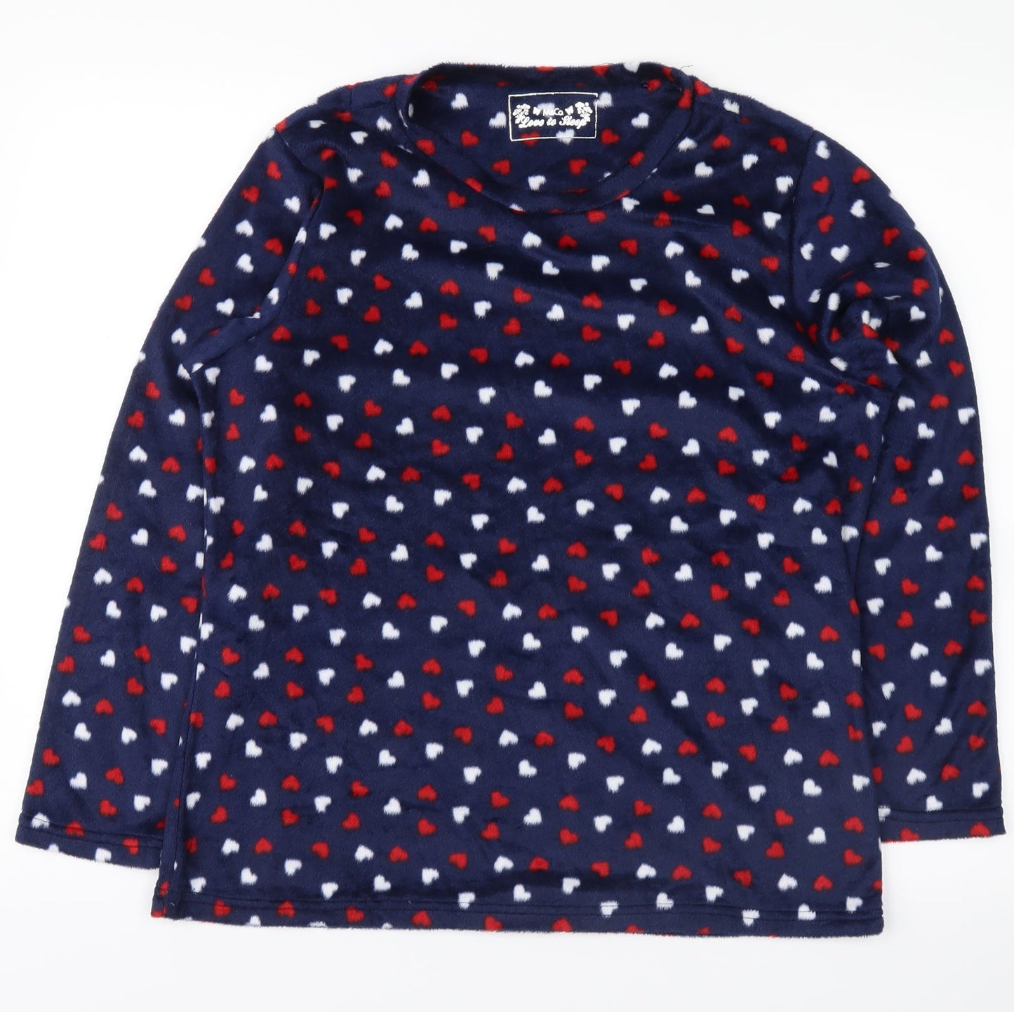M&Co Womens Blue Polka Dot  Top Pyjama Top Size 10