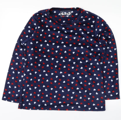M&Co Womens Blue Polka Dot  Top Pyjama Top Size 10