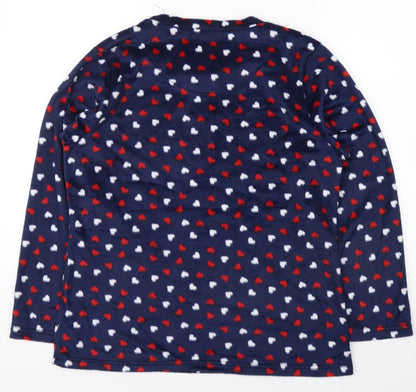 M&Co Womens Blue Polka Dot  Top Pyjama Top Size 10