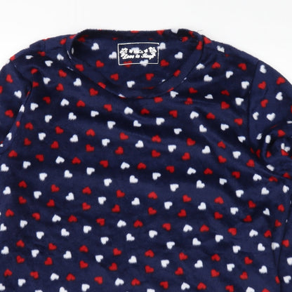 M&Co Womens Blue Polka Dot  Top Pyjama Top Size 10