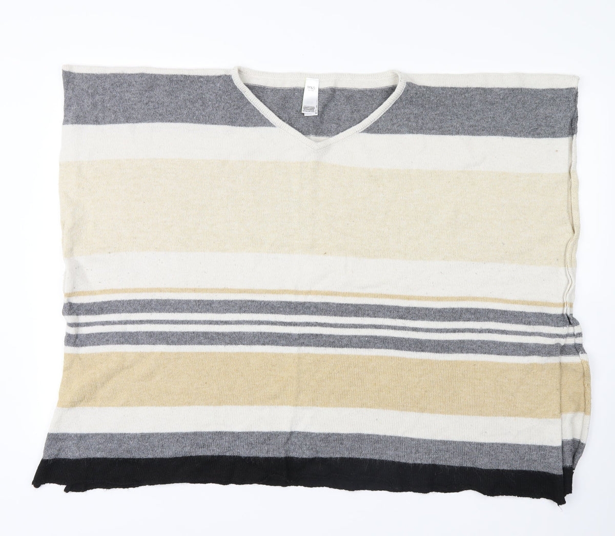 Marks & Spencer Womens Yellow Striped  Pullover Jumper One Size