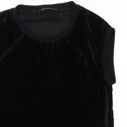 Monoprix Womens Black   Basic T-Shirt Size XS