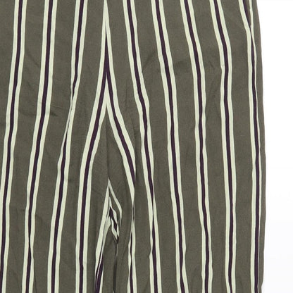Libertine Womens Green Striped  Trousers  Size S L30 in