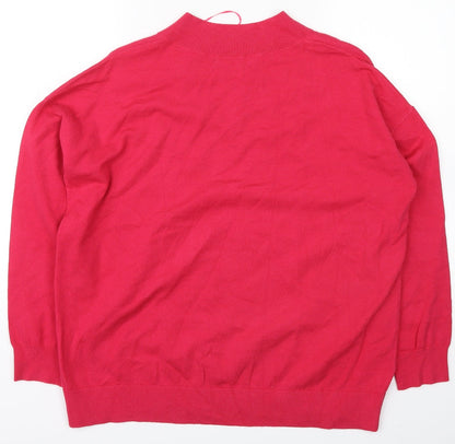 Womens UK Size M Marks and Spencer Pink Pullover Sweatshirt