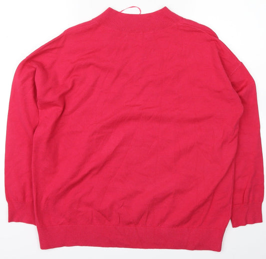 Womens UK Size M Marks and Spencer Pink Pullover Sweatshirt