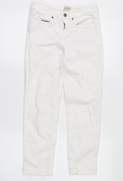 whitestuff Womens White  Denim Skinny Jeans Size 6 L22 in