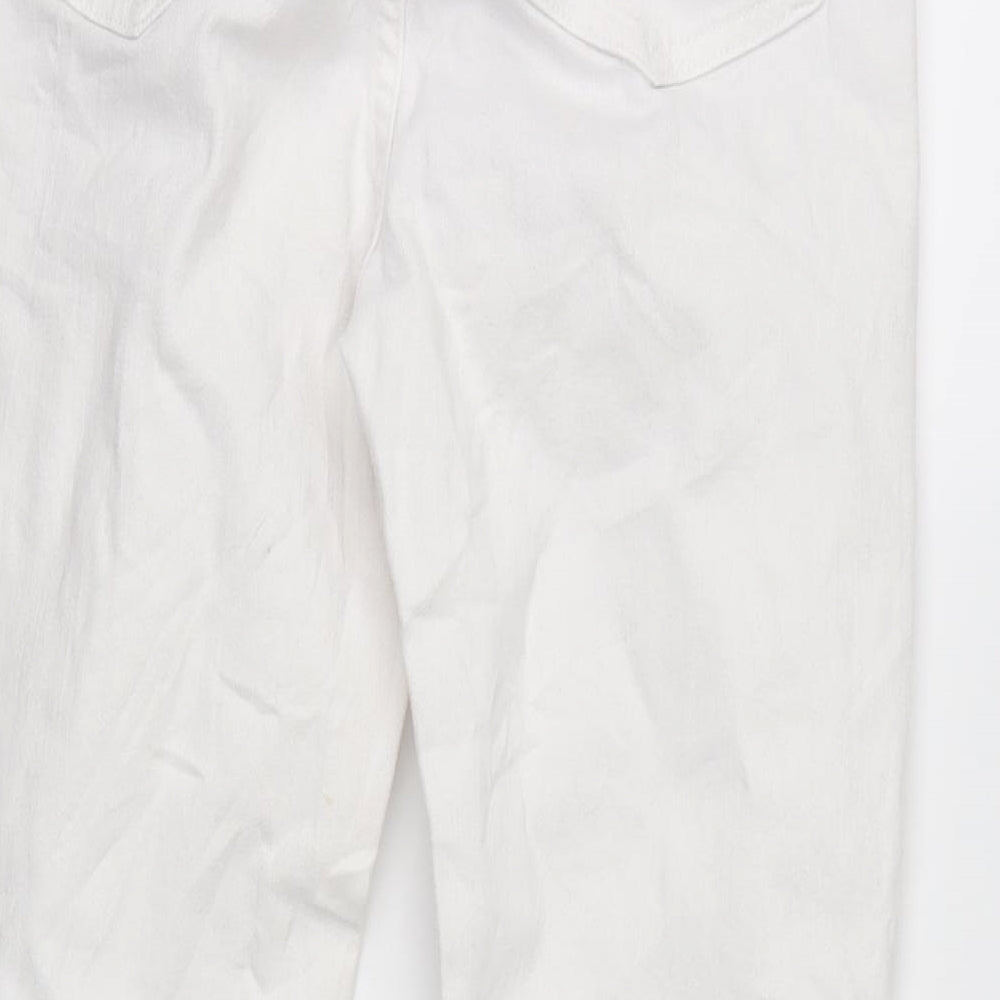 whitestuff Womens White  Denim Skinny Jeans Size 6 L22 in