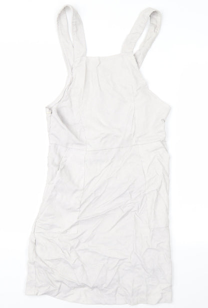 Boohoo Womens White   Dungaree One-Piece Size 10