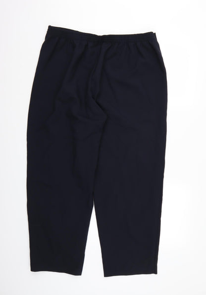 Classic  Womens Blue  Rayon Trousers  Size 20 L26 in