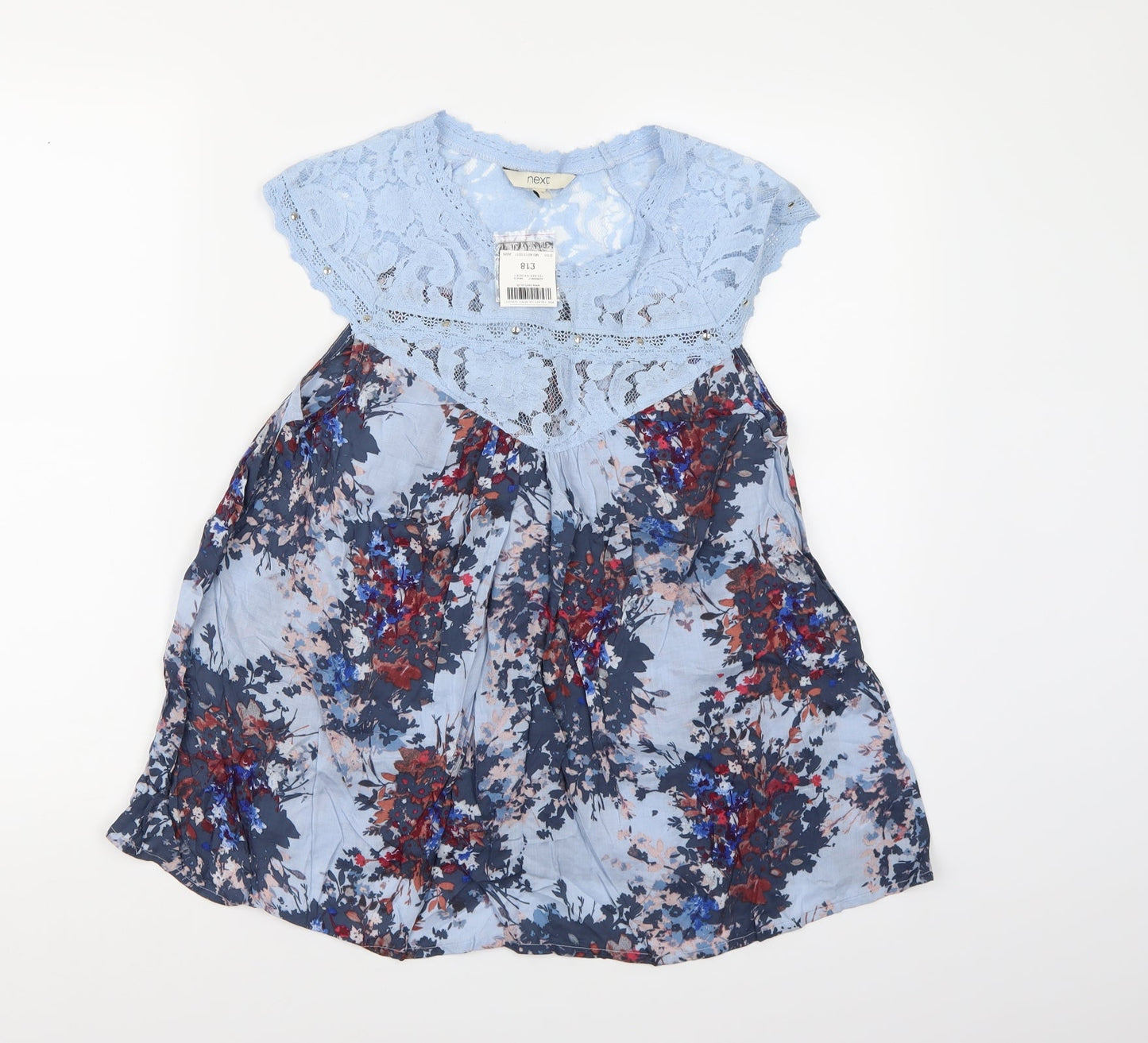 Womens UK Size 6 NEXT Blue Basic Blouse