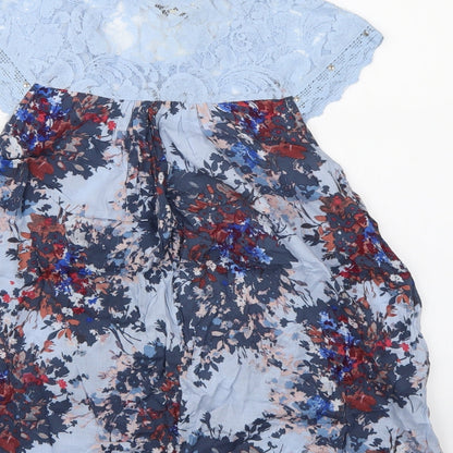 Womens UK Size 6 NEXT Blue Basic Blouse