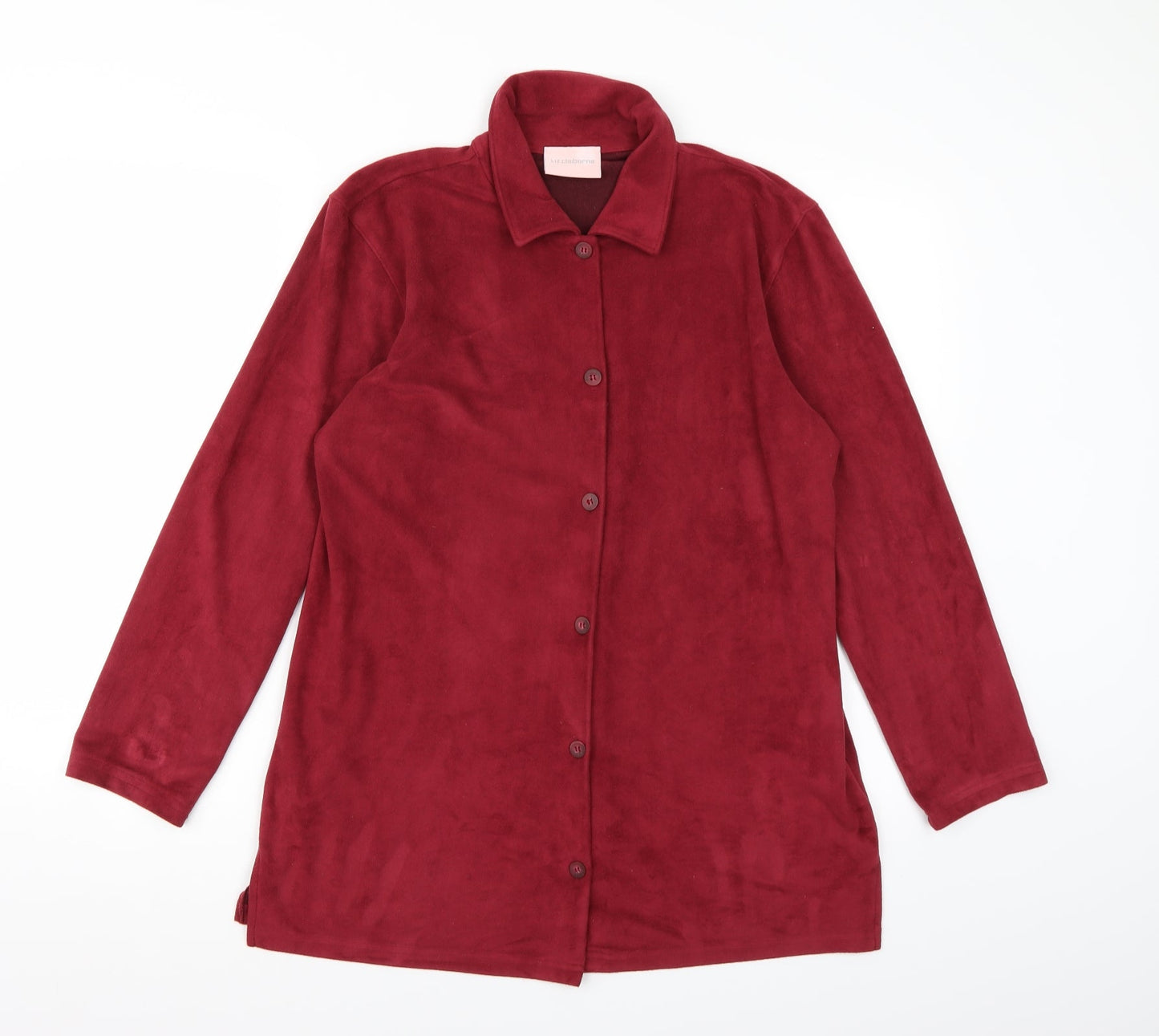 Liz Claiborne Womens Red   Basic Button-Up Size M  - Burgundy