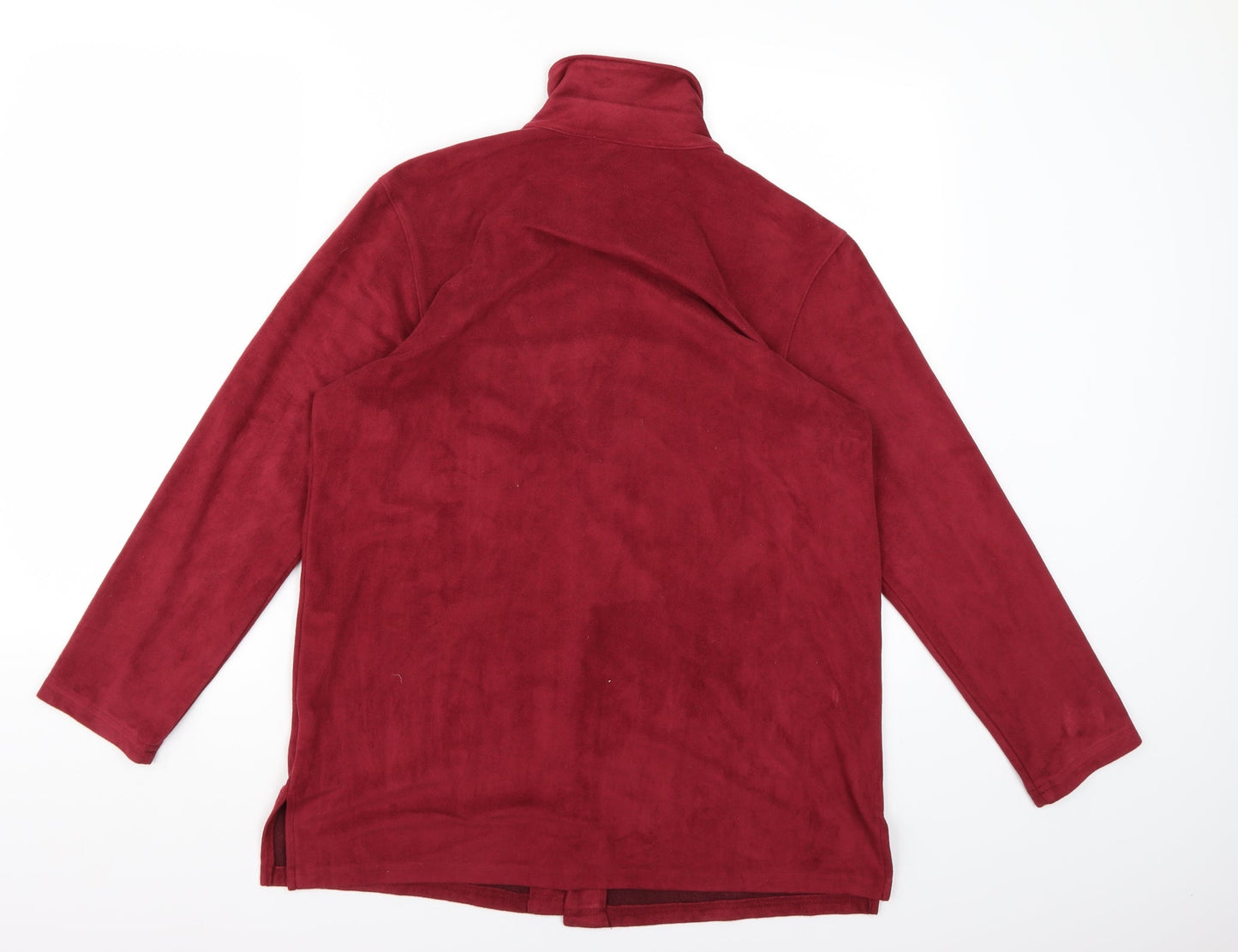 Liz Claiborne Womens Red   Basic Button-Up Size M  - Burgundy