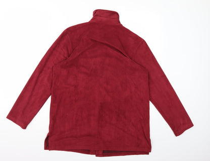 Liz Claiborne Womens Red   Basic Button-Up Size M  - Burgundy