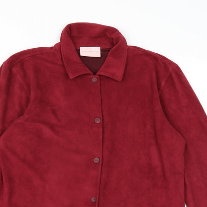 Liz Claiborne Womens Red   Basic Button-Up Size M  - Burgundy