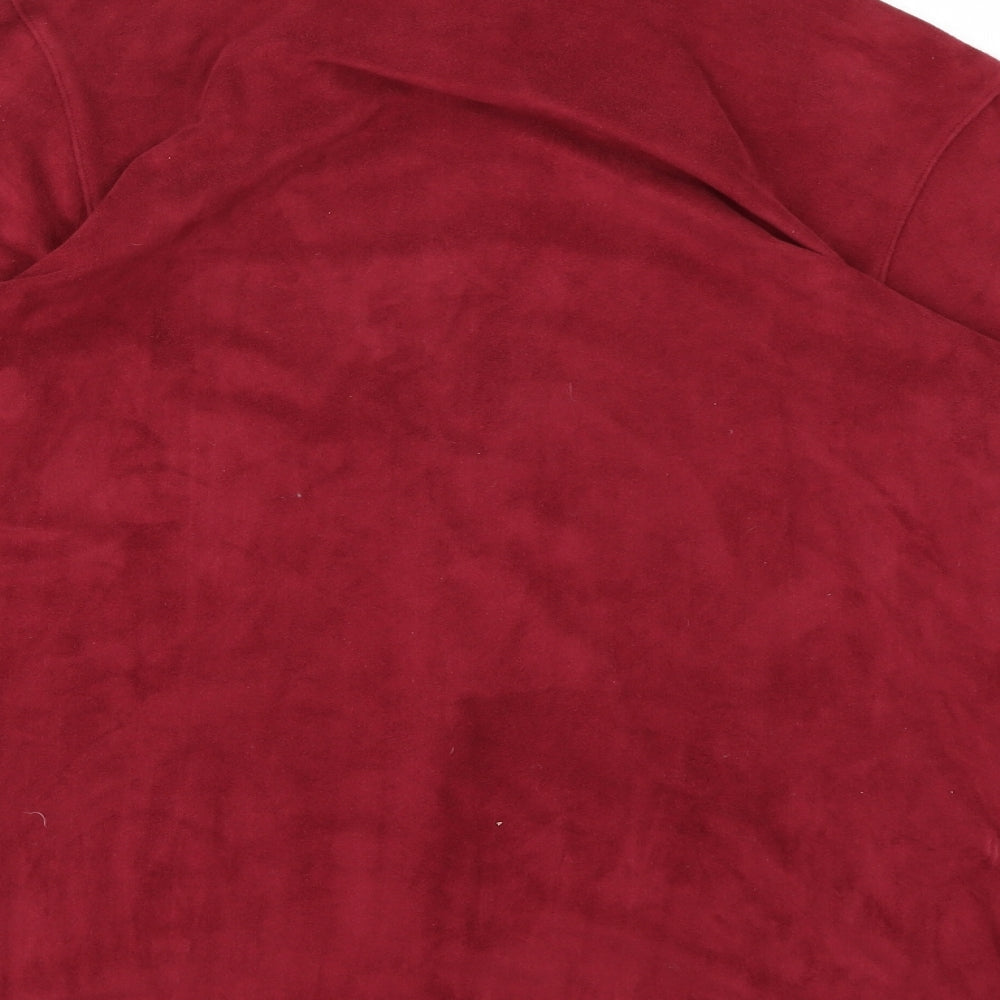 Liz Claiborne Womens Red   Basic Button-Up Size M  - Burgundy