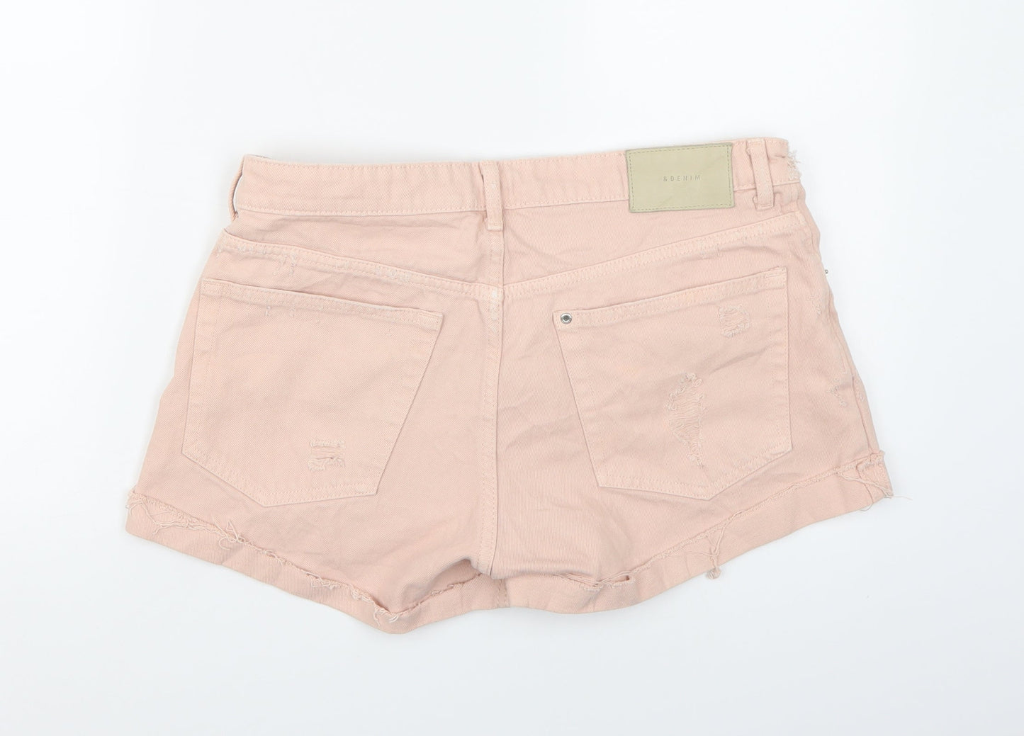&DENIM Womens Pink  Denim Cut-Off Shorts Size 12