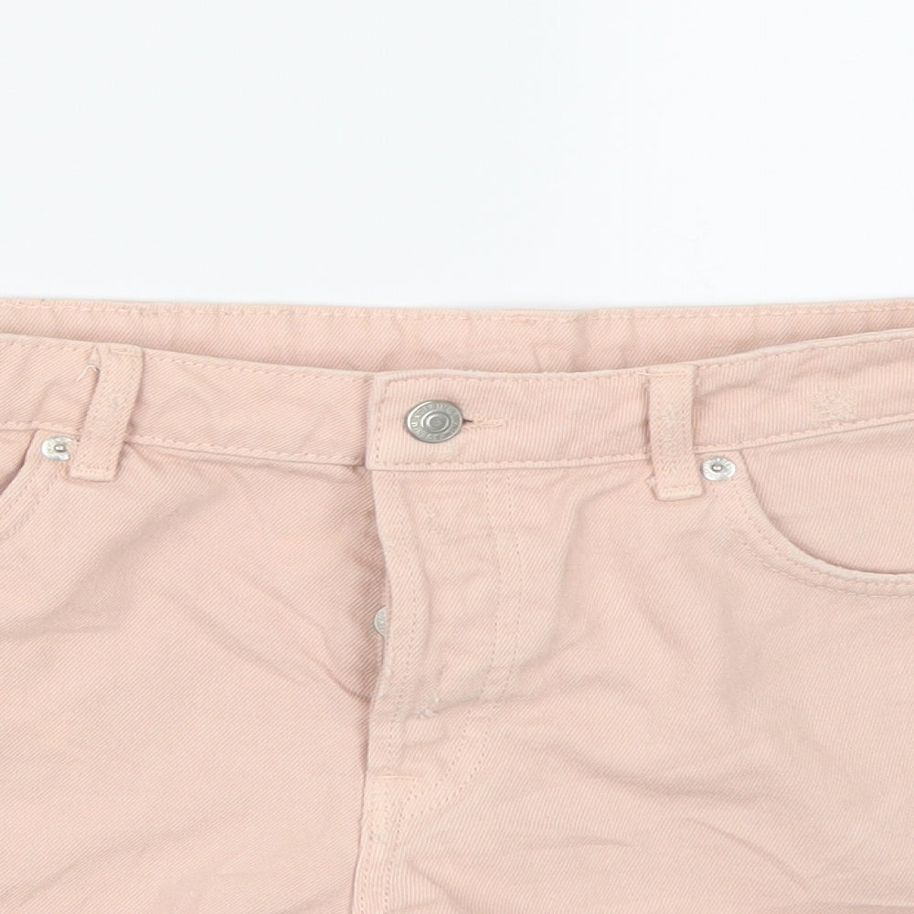 &DENIM Womens Pink  Denim Cut-Off Shorts Size 12