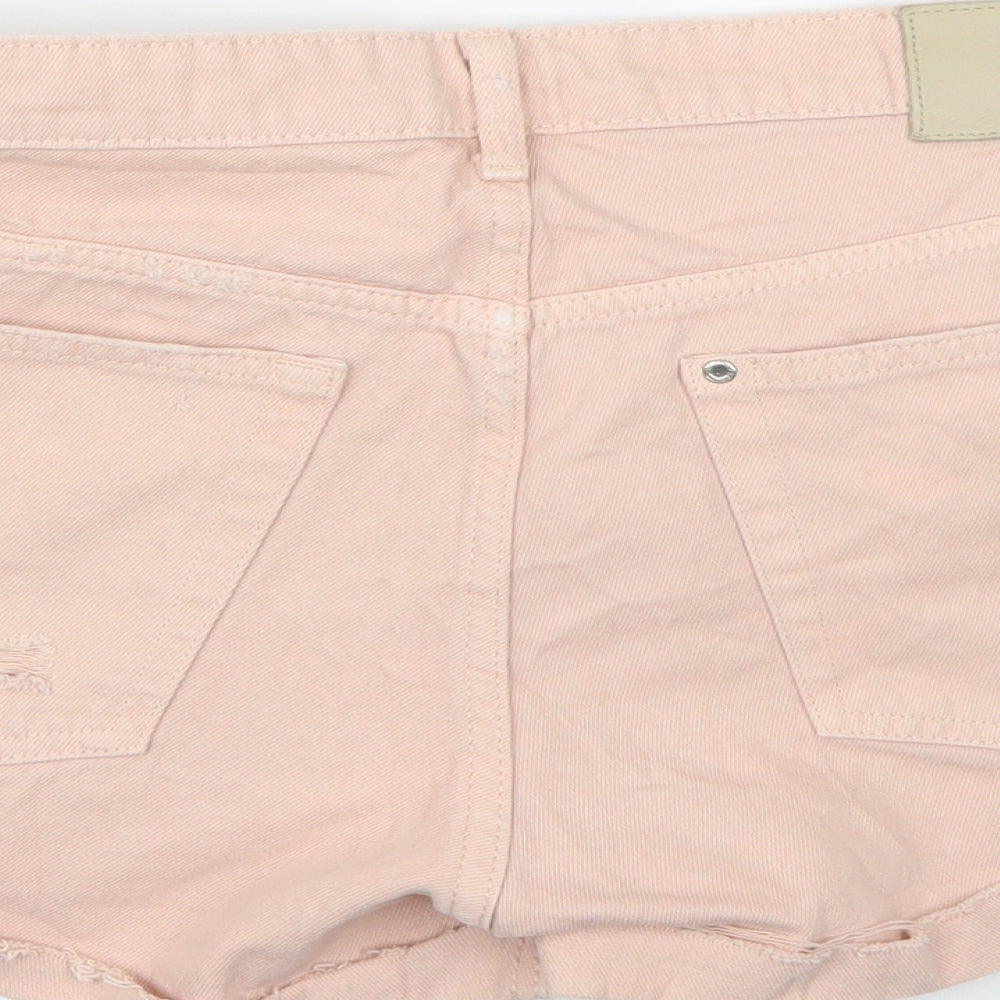 &DENIM Womens Pink  Denim Cut-Off Shorts Size 12