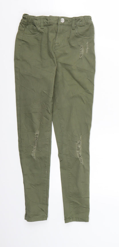Denim co. Girls Green  Denim Skinny Jeans Size 9-10 Years