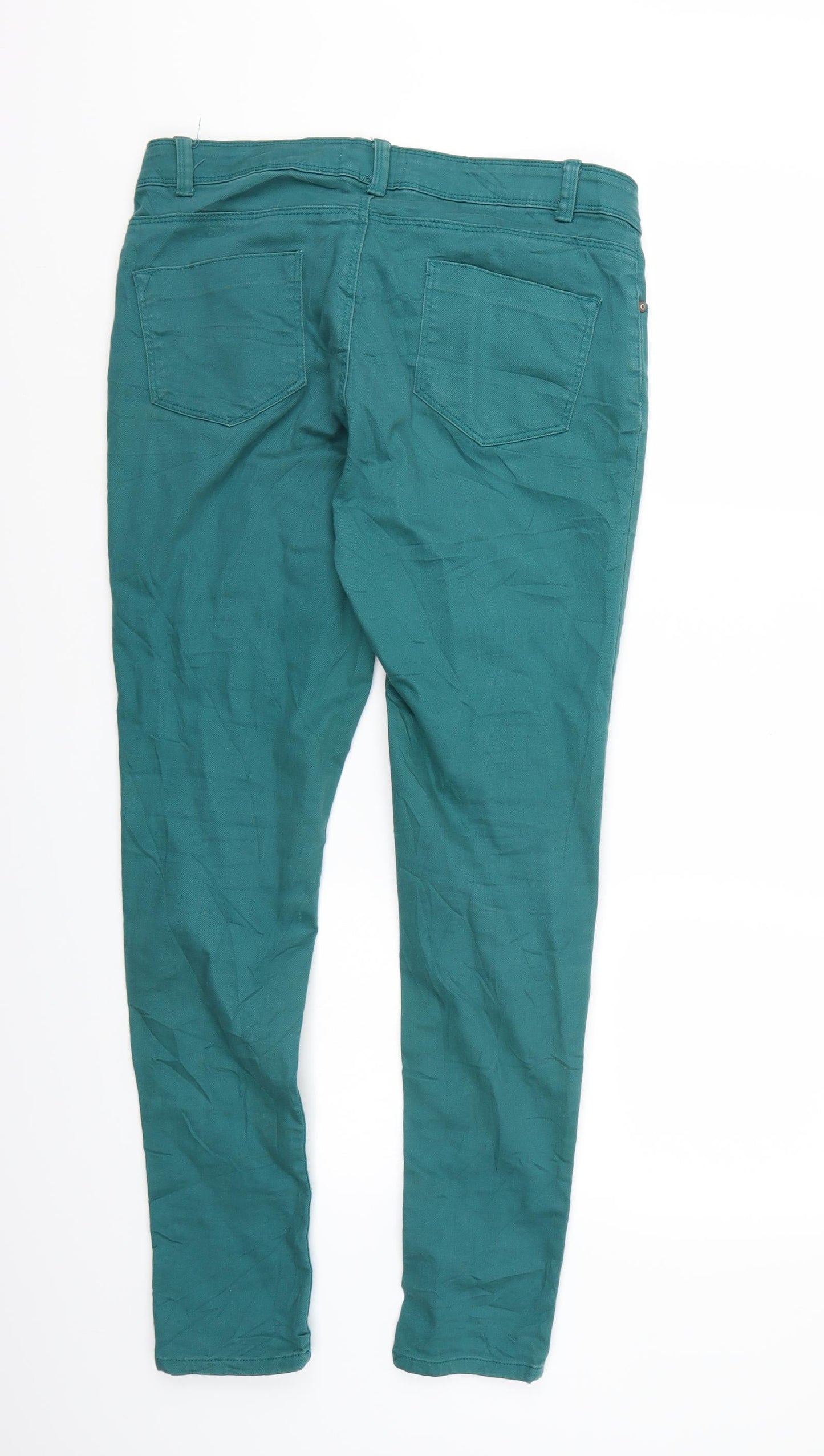 Dorothy Perkins Womens Green  Denim Skinny Jeans Size 10 L30 in