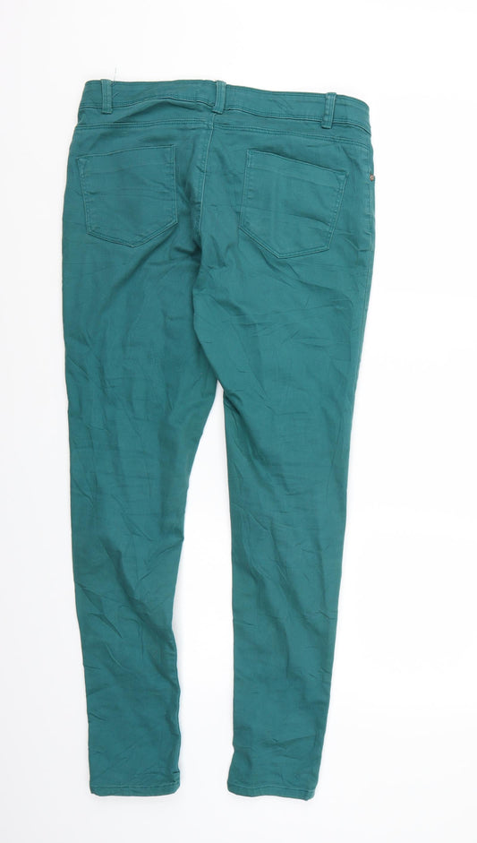 Dorothy Perkins Womens Green  Denim Skinny Jeans Size 10 L30 in