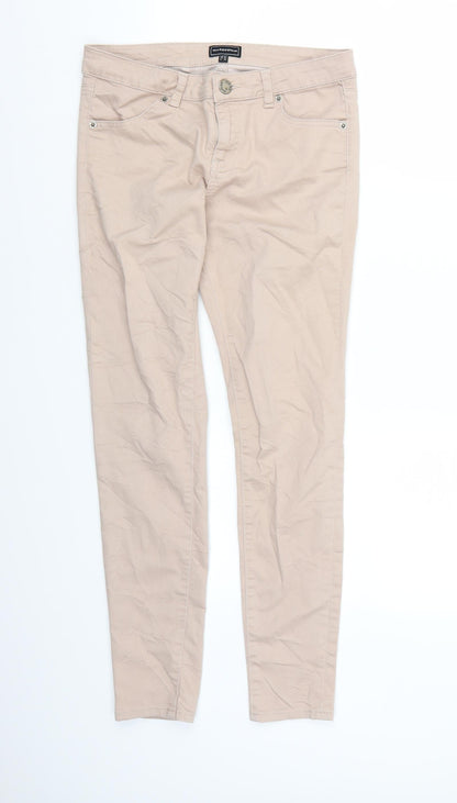 Womens UK Size 12 Waredenim Regular Fit Skinny Pink Jeans