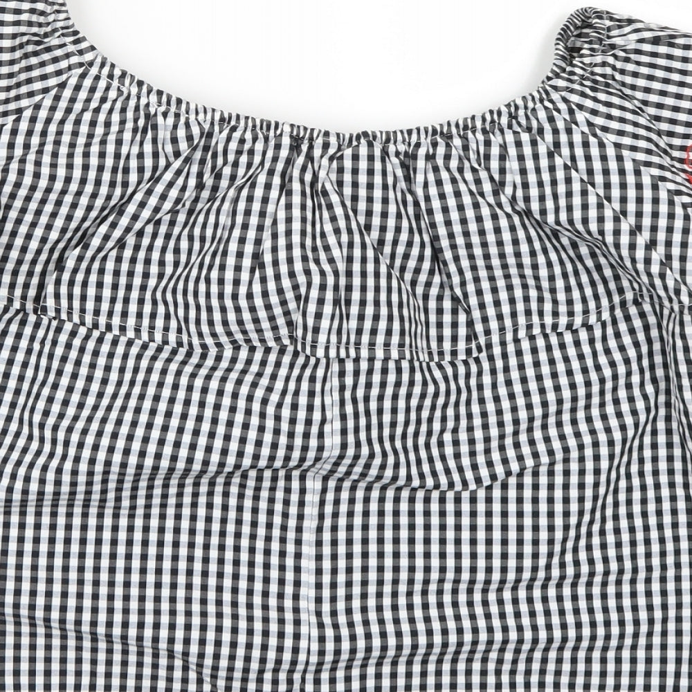 Womens UK Size 8 New Look Black Basic Blouse