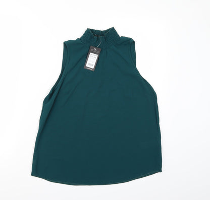 Womens UK Size 8 New Look Green Basic Blouse