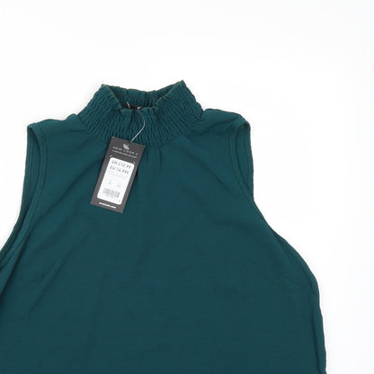 Womens UK Size 8 New Look Green Basic Blouse