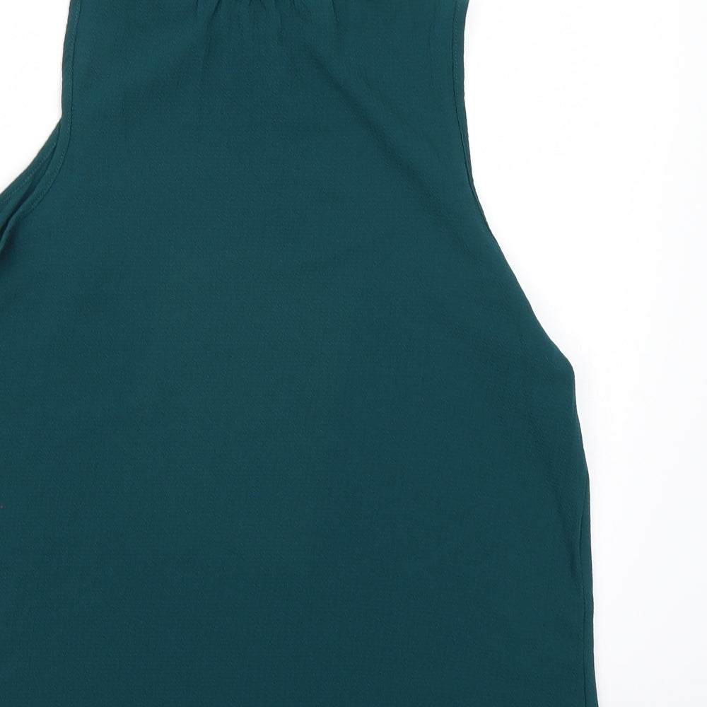 Womens UK Size 8 New Look Green Basic Blouse
