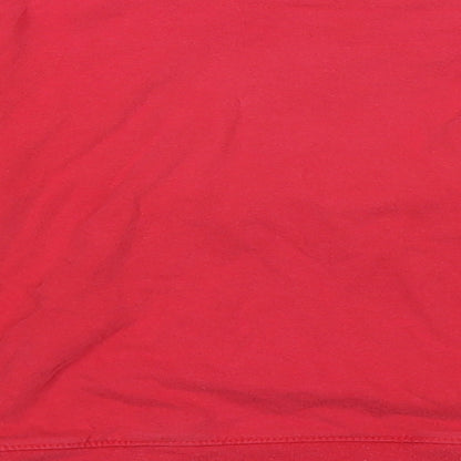 Marks and Spencer Girls Red   Basic T-Shirt Size 7 Years