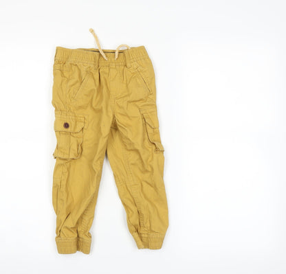 Mothercare Boys Yellow   Cargo Trousers Size 2 Years
