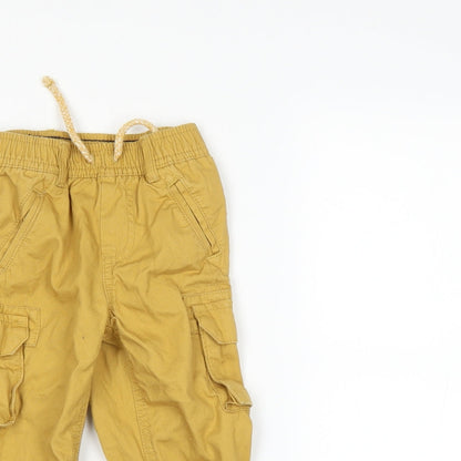 Mothercare Boys Yellow   Cargo Trousers Size 2 Years