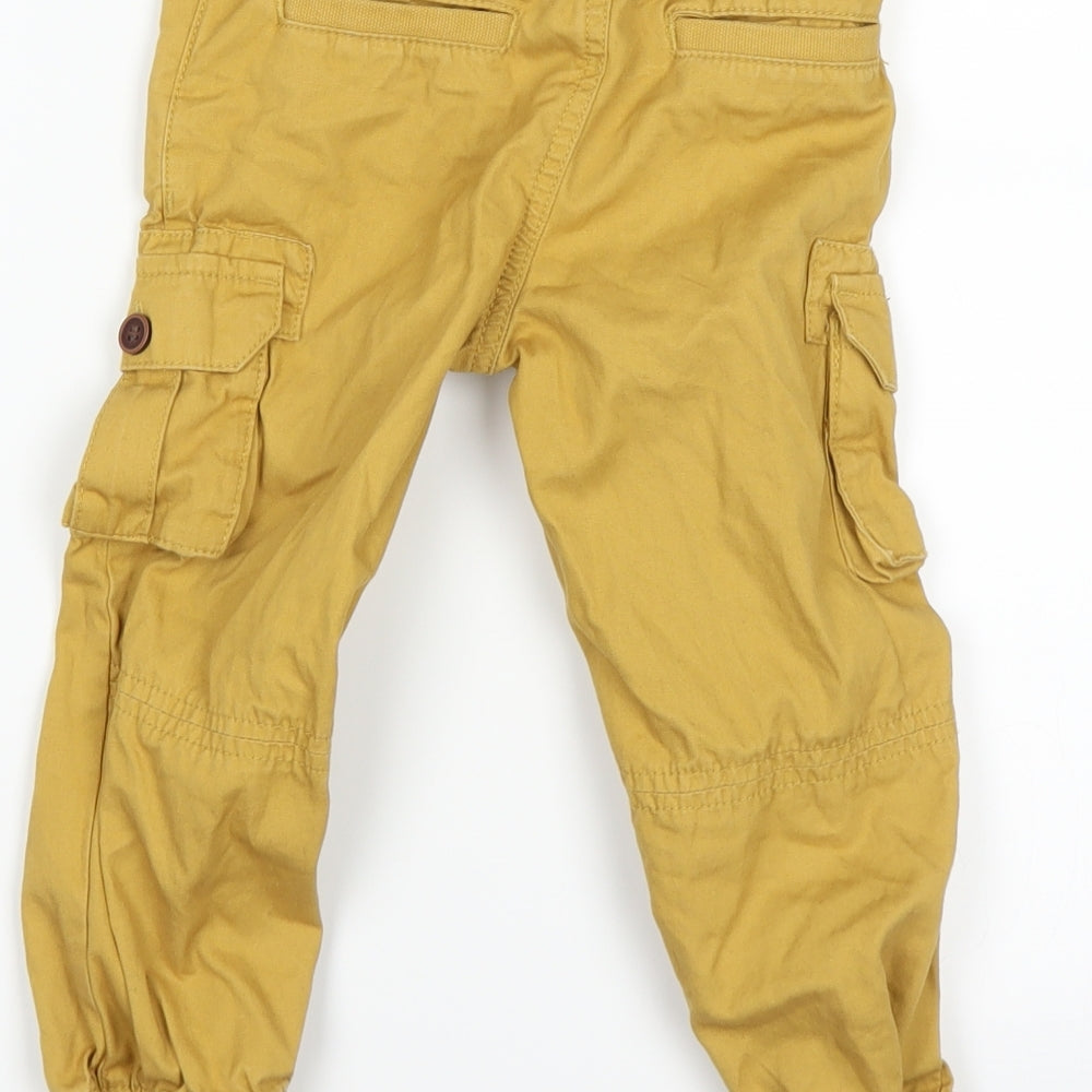 Mothercare Boys Yellow   Cargo Trousers Size 2 Years